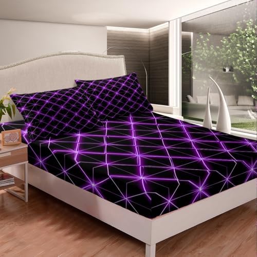 Castle Fairy Geometric Fitted Sheet Twin Size Set