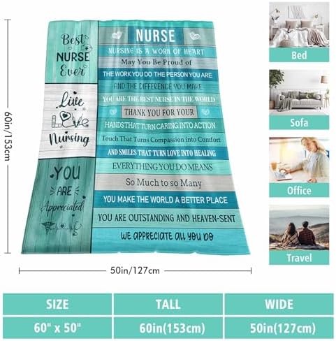 Whasnrt Nurse Blanket 60x50 Flannel Comfort Gift
