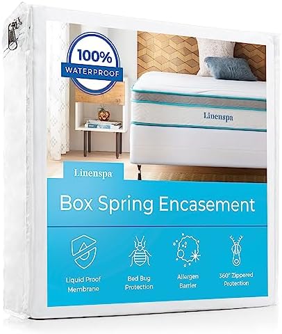 Linenspa Box Spring Encasement Twin Size Waterproof Protector