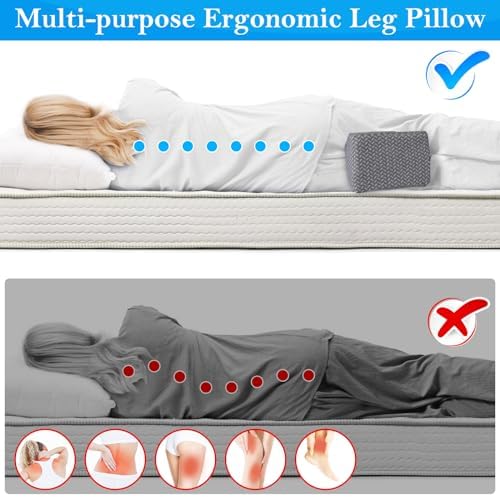 BlissTrends Memory Foam Knee Pillow for Side Sleepers