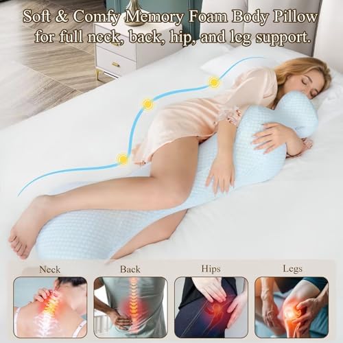 HONEHO Mermaid Cooling Body Pillow for Adults