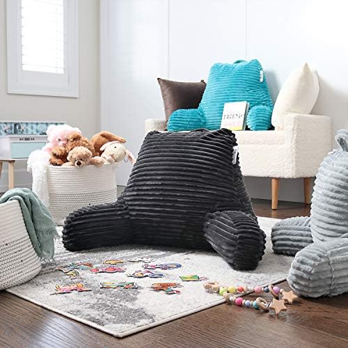 Nestl Reading Pillow with Shredded Memory Foam Dark Grey