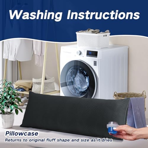 YZ HOME Cooling Body Pillow with Memory Foam and Washable Pillowcase