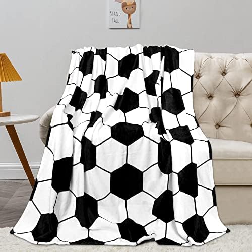 Mastiee Soccer Throw Blanket 50x60 Inch Kids Gift
