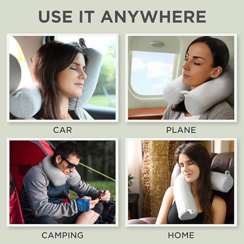 DotDot Twist Memory Foam Travel Pillow for Airplanes