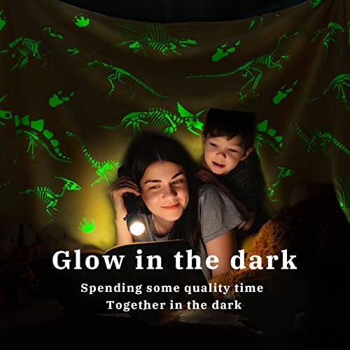 Glow in the Dark Dinosaur Throw Blanket for Kids