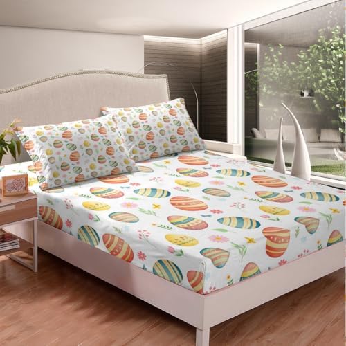 Castle Fairy Happy Easter Fitted Sheet Set Twin Size
