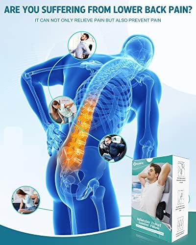BLABOK Inflatable Lumbar Pillow for Back Support