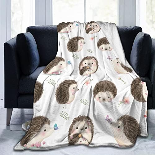 Golakra Hedgehog Plush Flannel Throw Blanket for Kids 50x40