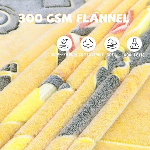 Glow in The Dark Digger Throw Blanket for Kids 1