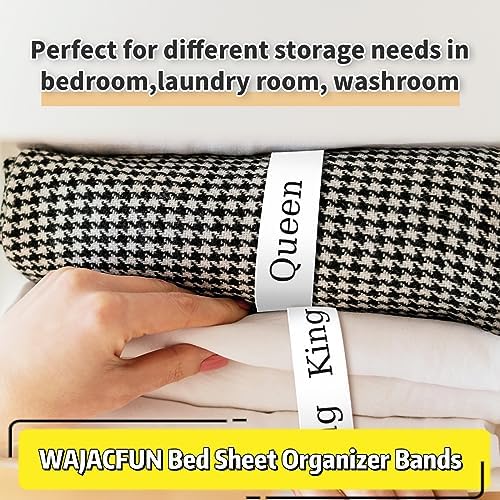 WAJACFUN Bed Sheet Bands 4 Pack Twin Size Elastic Organizer