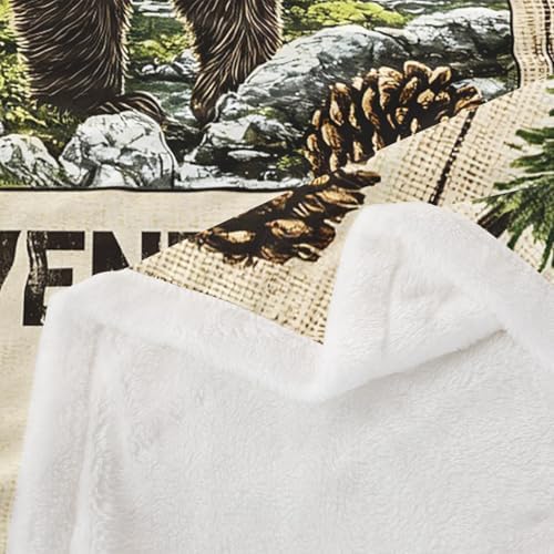 Feelyou Rustic Cabin Fleece Throw Blanket for Bed Sofa