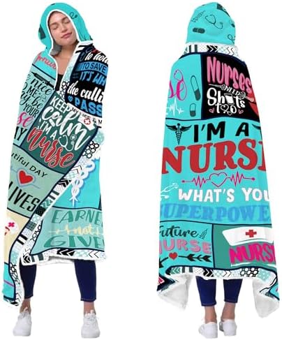 Taesun Nurse Themed Wearable Blanket 47x72in