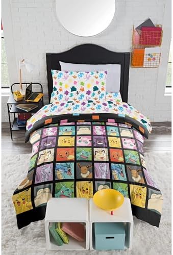 NORTHWEST Pokmon Kanto Favorites Twin Bed in a Bag Set