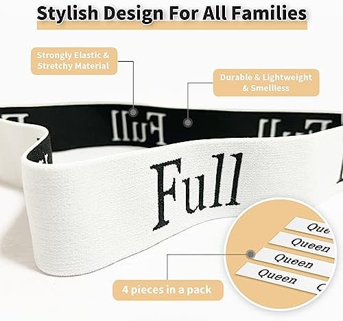 WAJACFUN Queen Bed Sheet Organizer Bands 4 Pack