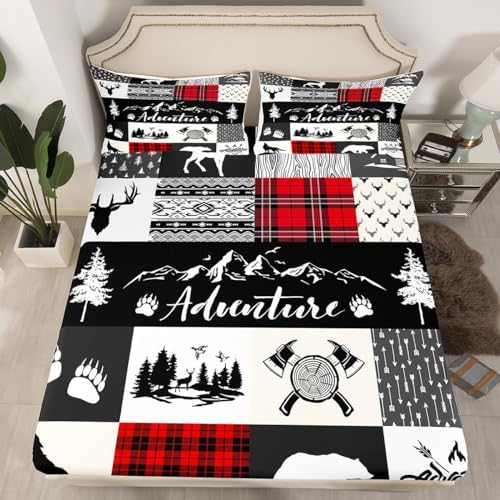 Castle Fairy Deer Antlers Fitted Sheet Set 2 Pillowcases