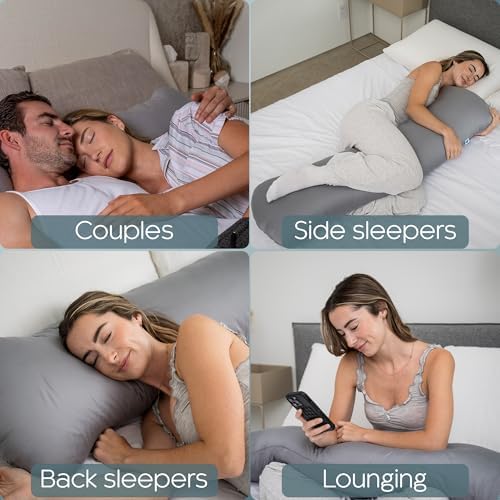 SleepCloud Weighted Body Pillow 8lbs - Cooling for Deeper Sleep