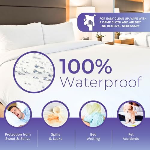 Hygea Natural Queen Size Mattress Encasement - Waterproof Allergen-proof Zippered