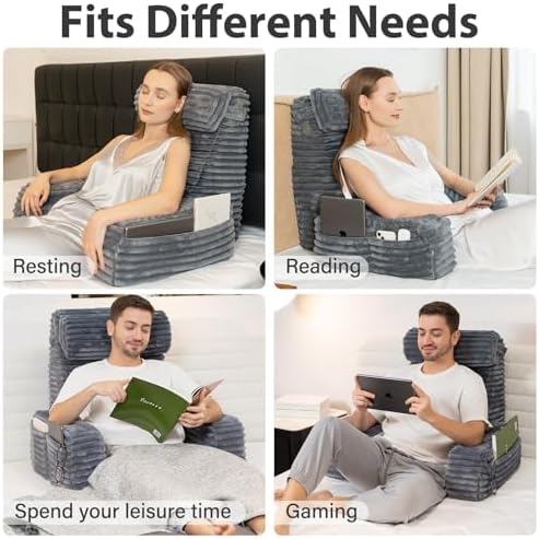ENITYA Reading Pillow for Bed Sitting XL Back Support Pillow