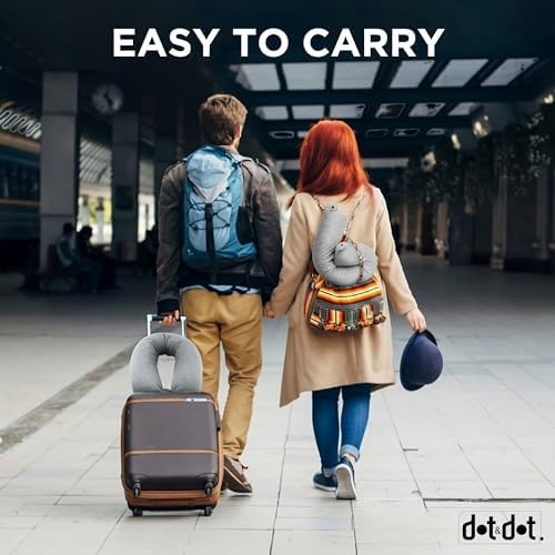 DotDot Twist Memory Foam Travel Pillow for Airplanes