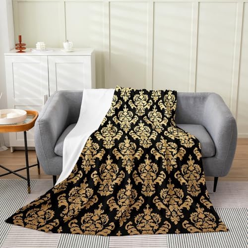 Feelyou Gothic Damask Plush Throw Blanket for Kids