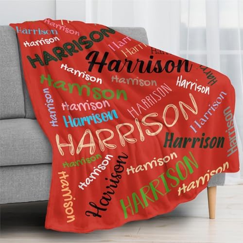 Custom Blanket with Name Personalized Flannel Throw 1