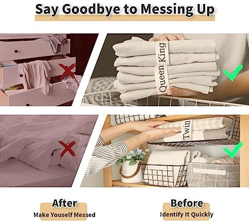 WAJACFUN Bed Sheet Bands 4 Pack Twin Size Elastic Organizer