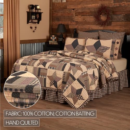 VHC Brands Bingham Star Quilt Set 4 Piece Queen