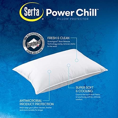Serta Power Chill Pillow Protectors 2 Pack White