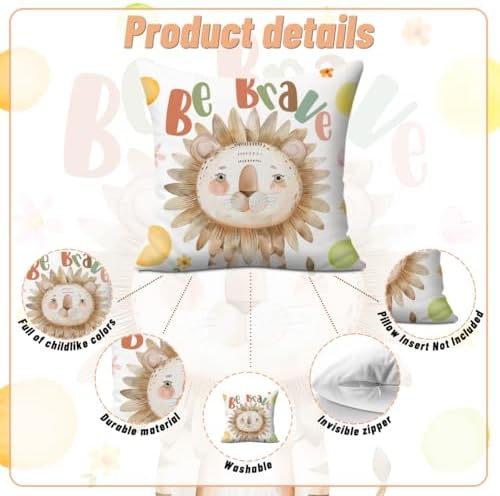 Cute Cartoon Animal Pillow Covers Set of 4 18x18