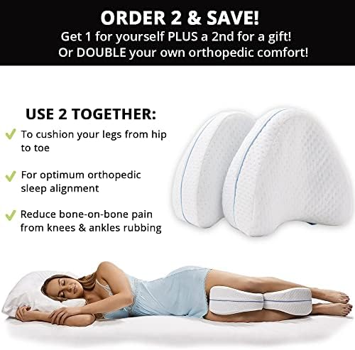Contour Legacy Leg Knee Foam Support Pillow for Side Sleepers