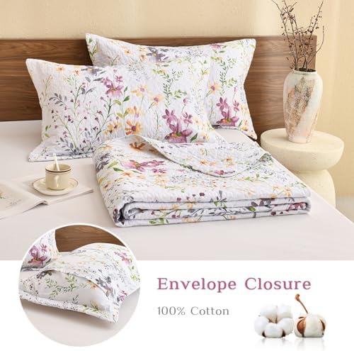 Lady Ann Cotton Quilted Pillow Shams 20x36 Set of 2