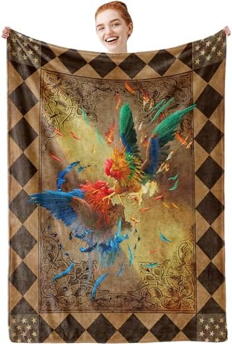 Cute Chicken Rooster Throw Blanket for Adults Kids 1