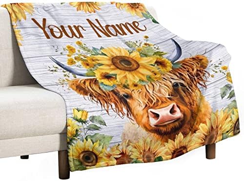 CUSPCOD Personalized Kids Blanket with Name