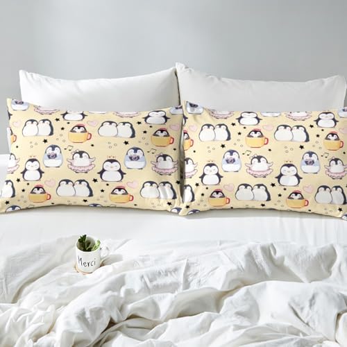 Kawaii Penguin Fitted Sheet Twin Size Set