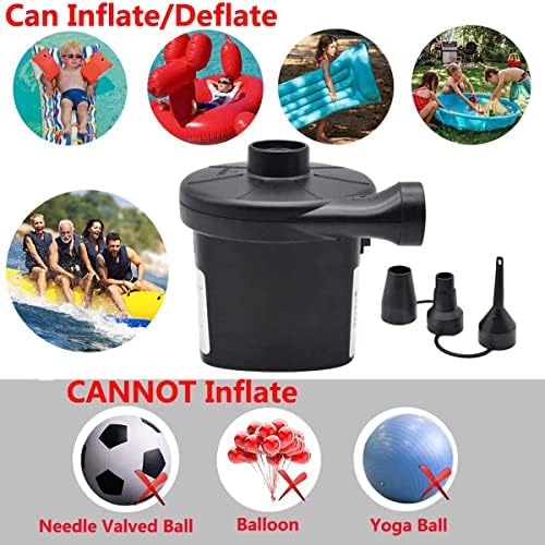 BOMPOW Electric Air Pump for Air Mattress Pool Raft Boat Quick Inflation
