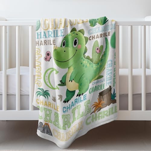 Kybkworm Custom Baby Blanket with Name - Ultra Soft Fleece