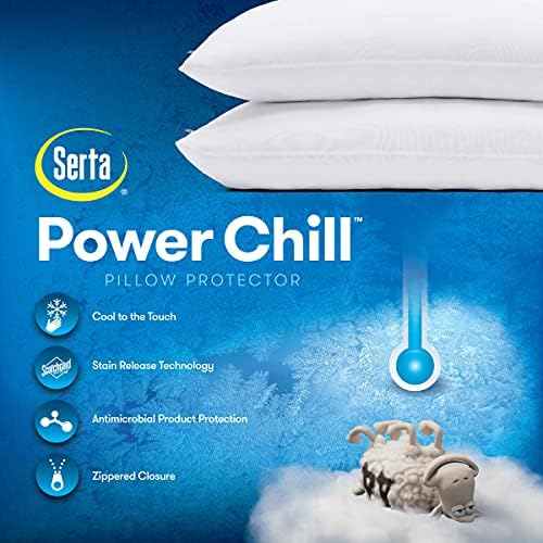 Serta Power Chill Pillow Protectors 2 Pack White