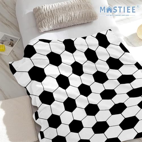 Mastiee Soccer Throw Blanket 50x60 Inch Kids Gift