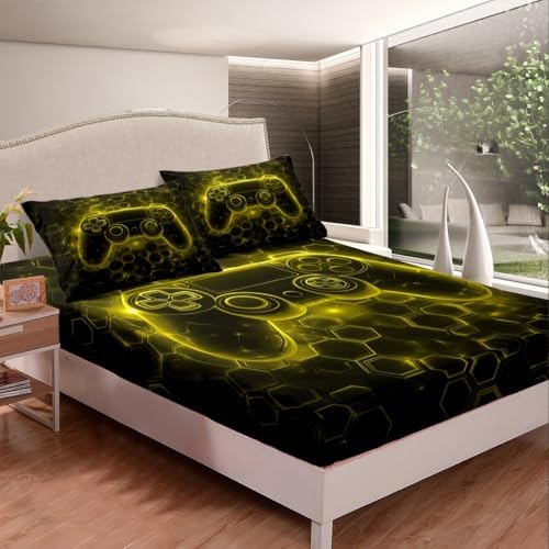 Castle Fairy Gaming Gamepad Fitted Sheet Set