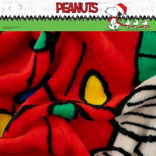 Franco Peanuts Snoopy Holiday Throw 40x50 Inches