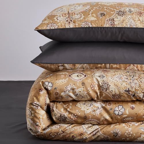 HYPREST Paisley Duvet Cover Set 3 Pcs Queen Size