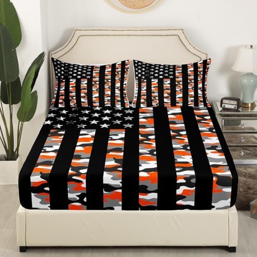 Castle Fairy Kids Camouflage Flag Sheet Set