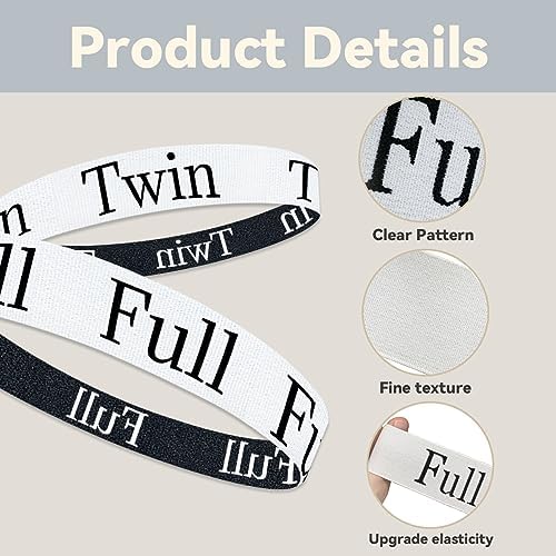 Bozenu Sheet Organizers - 4 Elastic Bed Sheet Straps for Queen Sheets