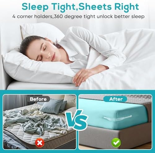 EAZMOM Upgraded Bed Sheet Straps Holder