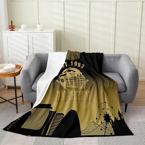 Feelyou Anaheim Ice Hockey Fleece Throw Blanket 40x50 Inch