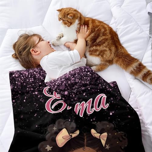 Personalized Name Blanket for Girls - Cozy Keepsake Gift