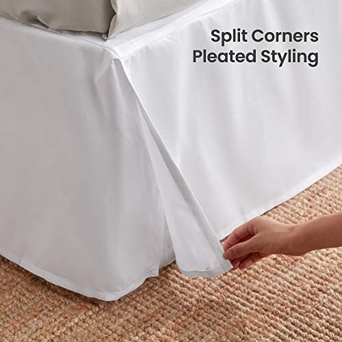 SLEEP ZONE Pleated Bed Skirt Queen Size