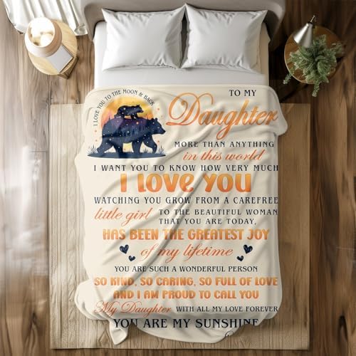 I Love You to the Moon and Back Blanket for Daughter