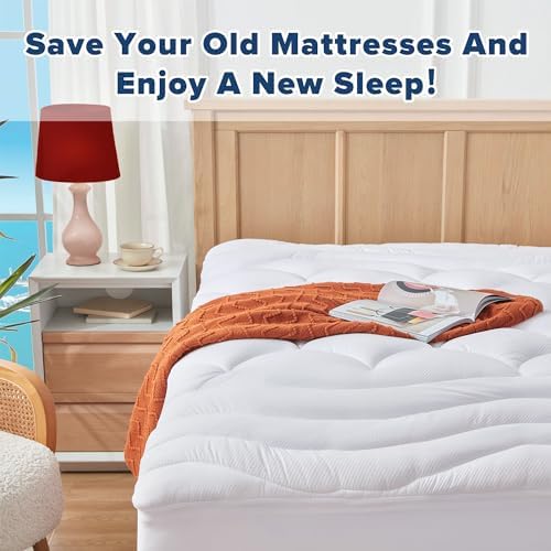 Elven Home Thick Cooling Mattress Pad for Double Bed